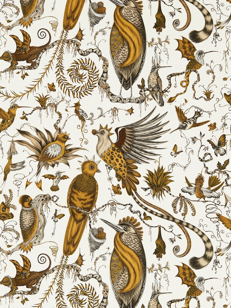 Clarke and Clarke Quetzal Gold Wp Emma J Shipley Mythica 10M Wallpaper - Image 2 of 2 Clarke and Clarke Quetzal Gold Wp Emma J Shipley Mythica 10M Wallpaper - Image 2 of 2