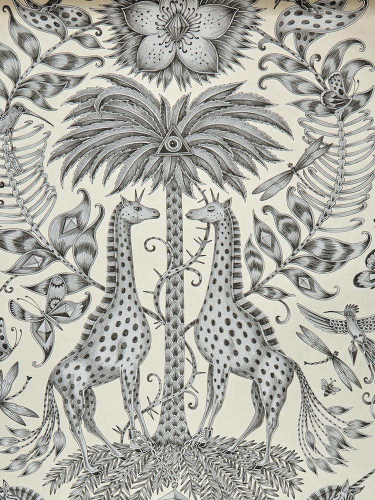 Clarke and Clarke Kruger Monochrome Emma J Shipley 10M Wallpaper - Image 1 of 1