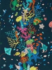 Clarke and Clarke Seaforest Navy Wp Emma J Shipley Mythica 10M Wallpaper - Image 1 of 1