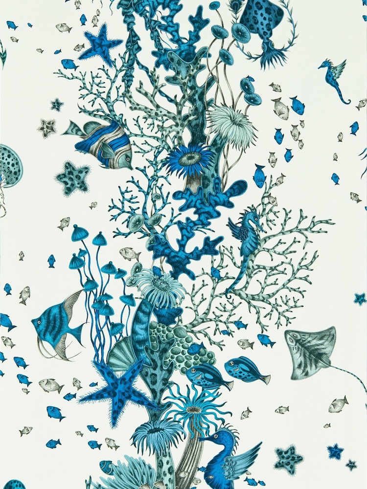 Clarke and Clarke Seaforest Blue Wp Emma J Shipley Mythica 10M Wallpaper - Image 1 of 1 Clarke and Clarke Seaforest Blue Wp Emma J Shipley Mythica 10M Wallpaper - Image 1 of 1