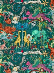 Clarke and Clarke Paradise Lost Teal Wp Emma J Shipley Mythica 10M Wallpaper - Image 2 of 2