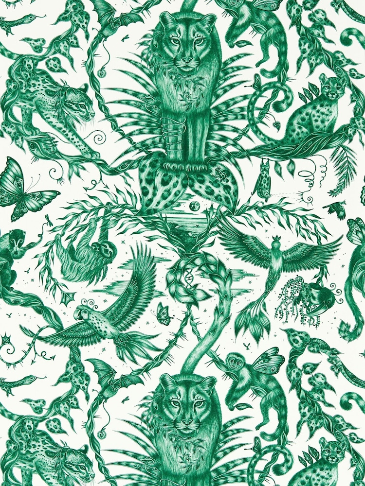 Clarke and Clarke Bosque Dreams Seafoam Wp Emma J Shipley Mythica 10M Wallpaper - Image 2 of 2 Clarke and Clarke Bosque Dreams Seafoam Wp Emma J Shipley Mythica 10M Wallpaper - Image 2 of 2