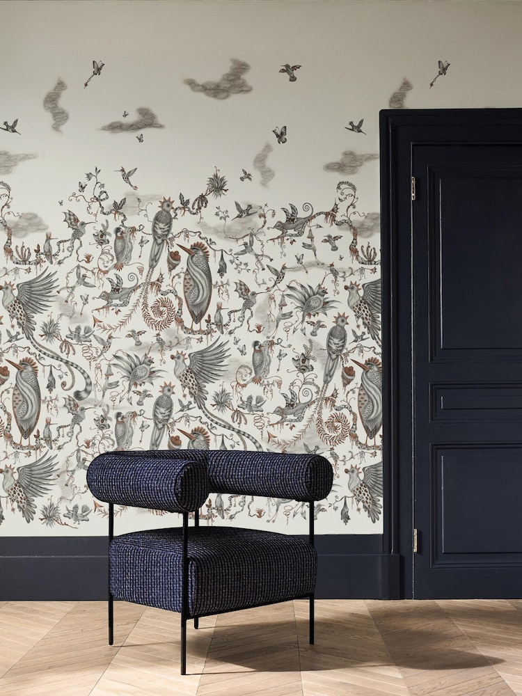 Clarke and Clarke Cloud Forest Ivory W Emma J Shipley Mythica 10M Wallpaper - Image 1 of 1