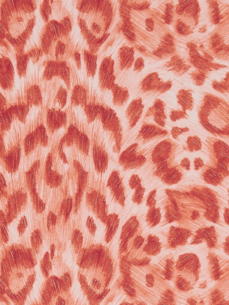 Clarke and Clarke Felis Red Rose Gold Emma J Shipley Wilderie 10M Wallpaper - Image 1 of 1