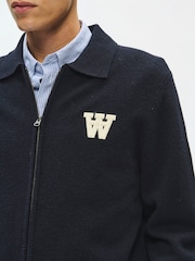 Double A by Wood Wood Blue WWTay 25081 Zipper Cardigan - Image 2 of 5