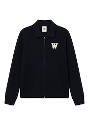 Double A by Wood Wood Blue WWTay 25081 Zipper Cardigan - Image 5 of 5