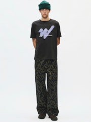 Double A by Wood Wood Black WWAce 25074 Ghost T-Shirt - Image 2 of 5