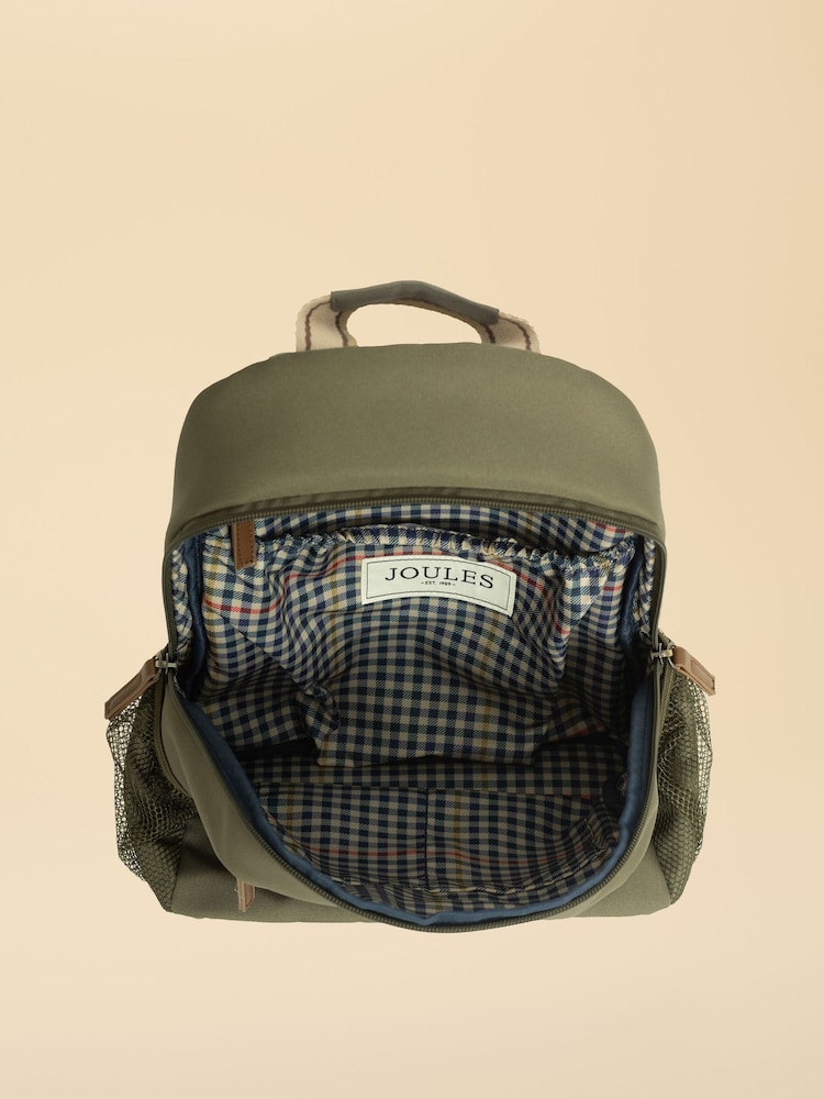 Joules Epwell Khaki Large Joules Travel Backpack - Image 6 of 6
