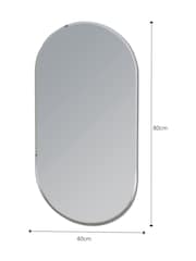 Showerdrape Silver Archway Oval Wall Mirror 80 X 40Cm - Image 4 of 4