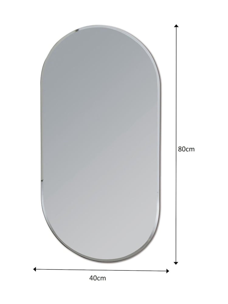 Showerdrape Silver Archway Oval Wall Mirror 80 X 40Cm - Image 4 of 4