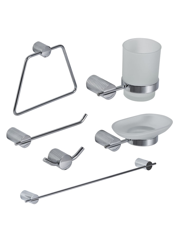 Showerdrape – Vitality – wandmontiertes Badezimmer-Zubehör-Set mit 6 Teilen - Bild 1 von 7 Showerdrape – Vitality – wandmontiertes Badezimmer-Zubehör-Set mit 6 Teilen - Bild 1 von 7
