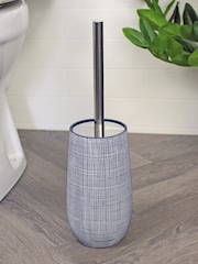 Showerdrape Set of 4 Navy Denim Bathroom Accessory - Image 2 of 5