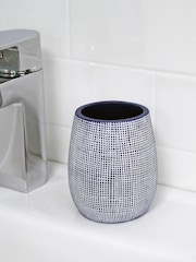 Showerdrape Set of 4 Navy Denim Bathroom Accessory - Image 4 of 5