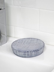 Showerdrape Set of 4 Navy Denim Bathroom Accessory - Image 5 of 5
