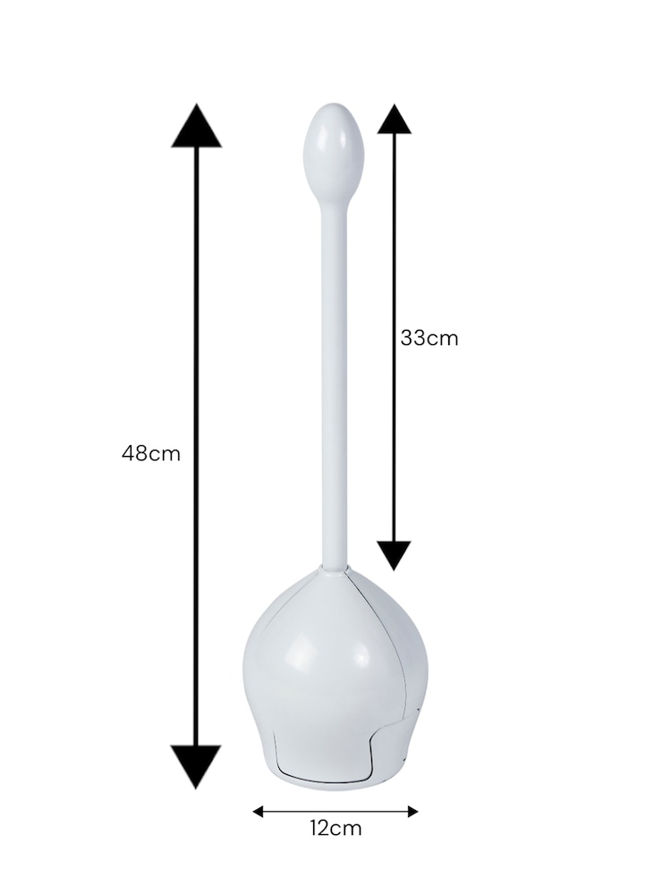 Showerdrape White Hatch ABS Toilet Brush - Image 4 of 4 Showerdrape White Hatch ABS Toilet Brush - Image 4 of 4