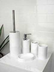 Showerdrape White Chantilly Set of 5 Bathroom Accessory Set - Image 1 of 6