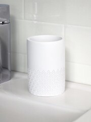 Showerdrape White Chantilly Set of 5 Bathroom Accessory Set - Image 6 of 6