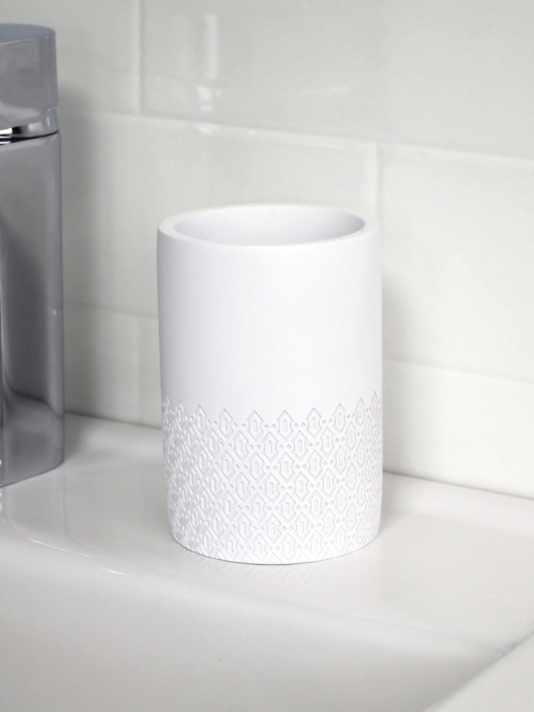 Showerdrape White Chantilly Set of 5 Bathroom Accessory Set - Image 6 of 6