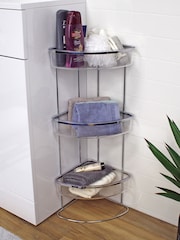 Showerdrape Clear Pure Corner Floor Bathroom Caddy - Image 2 of 3