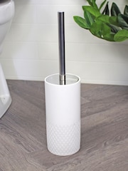 Showerdrape White Chantilly Toilet Brush & Holder Set - Image 1 of 3