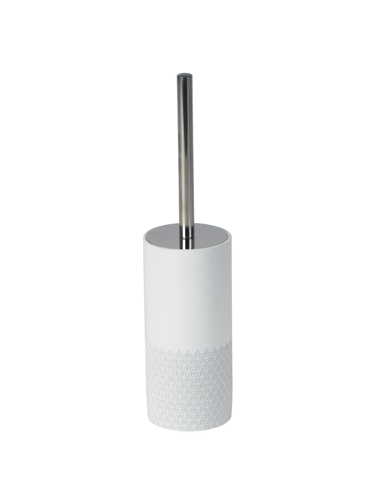 Showerdrape White Chantilly Toilet Brush & Holder Set - Image 3 of 3