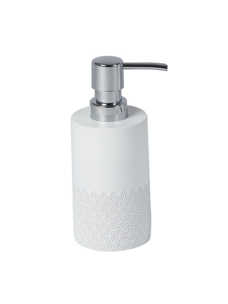 Showerdrape White Chantilly Liquid Soap Dispenser - Image 2 of 2 Showerdrape White Chantilly Liquid Soap Dispenser - Image 2 of 2