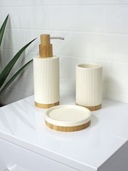 Showerdrape Cream Bondi Set of 3 Bathroom Accessory Set - Image 1 of 4
