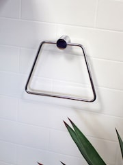 Showerdrape Silver Vitality Towel Ring - Image 1 of 3