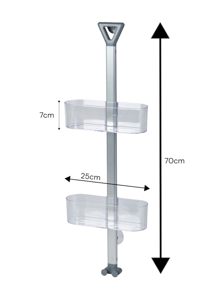 Showerdrape Clear Elements Shower Caddy - Image 3 of 3 Showerdrape Clear Elements Shower Caddy - Image 3 of 3