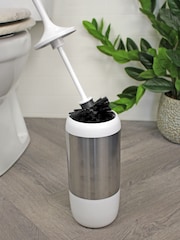 Showerdrape White Elite Toilet Brush and Holder Set - Image 2 of 3