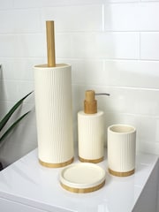 Showerdrape Cream Bondi Set of 4 Bathroom Accessory Set - Image 1 of 5