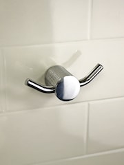 Showerdrape Silver Vitality Double Robe Hook - Image 1 of 3