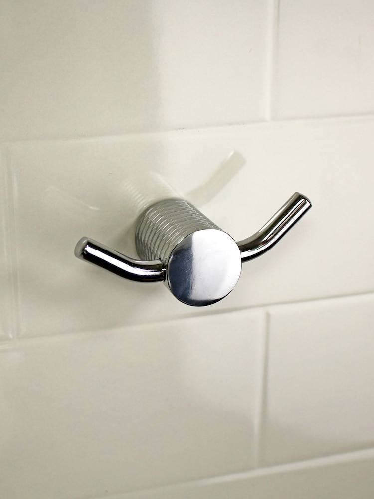Showerdrape Silver Vitality Double Robe Hook - Image 1 of 3