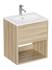 Britton Bathrooms Cherry Hackney Vanity Unit with Chrome Mixer Basin - Image 2 of 3