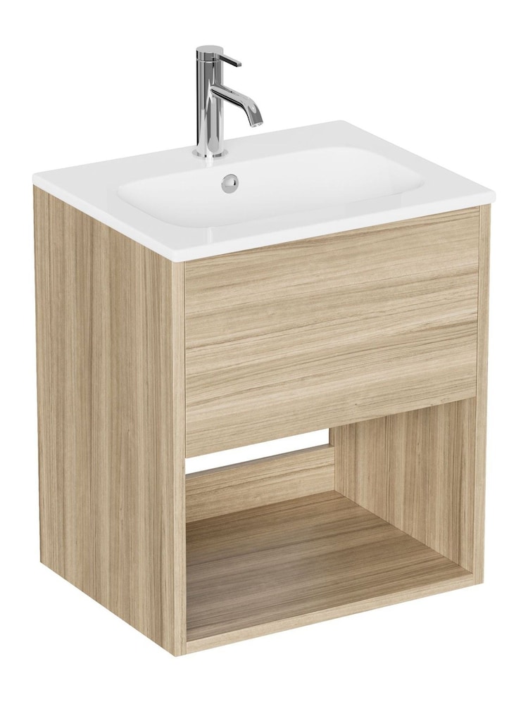 Britton Bathrooms Cherry Hackney Vanity Unit with Chrome Mixer Basin - Image 2 of 3