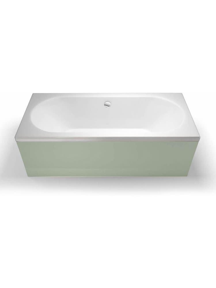 Britton Bathrooms White Brushed Brass Verde Bath with Bath Shower Mixer 145 x 1600mm - Image 2 of 3