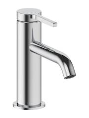 Britton Bathrooms Matt Grey Chrome Shoreditch Double Drawer Vanity Unit with Basin 820mm - Image 3 of 3