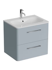 Britton Bathrooms Dusty Blue Camberwell Vanity Unit with Chrome Mixer Basin - Image 2 of 3