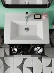 Britton Bathrooms Matt Grey Shoreditch Single Drawer Vanity Unit Basin 620mm - Image 2 of 6