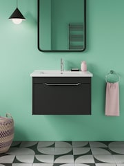 Britton Bathrooms Matt Grey Shoreditch Single Drawer Vanity Unit Basin 620mm - Image 4 of 6