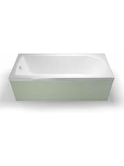 Britton Bathrooms White Matt Black Reuse Bath with Bath Shower Mixer 370 x 1800mm - Image 2 of 3