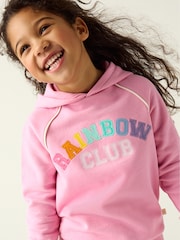 Little Bird by Jools Oliver Pink Rainbow Club Hoodie and Joggers Set - Image 1 of 7