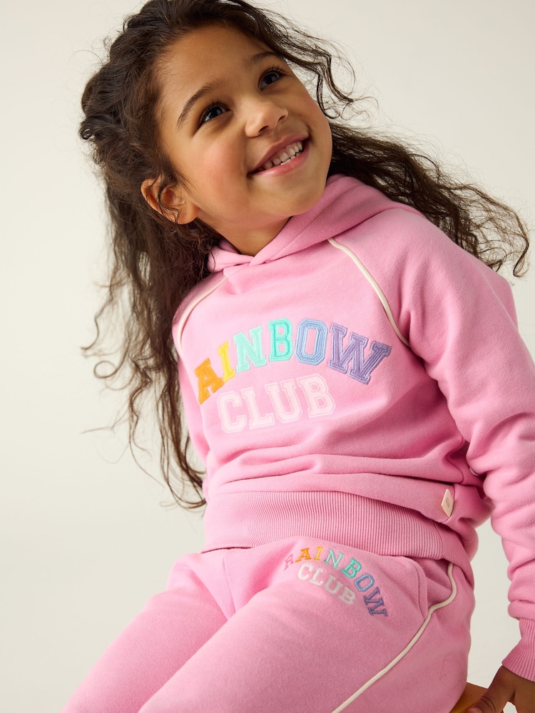 Little Bird by Jools Oliver Rainbow Club Hoodie and Joggers Set - Image 3 of 7