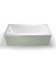 Britton Bathrooms White Chrome Reuse Bath with Bath Shower Mixer 370 x 1700mm - Image 2 of 3