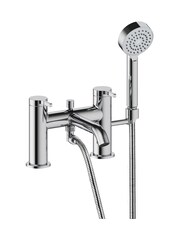Britton Bathrooms White Chrome Reuse Bath with Bath Shower Mixer 370 x 1700mm - Image 3 of 3