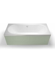 Britton Bathrooms White Matt Black Verde Bath with Bath Shower Mixer 145 x 1700mm - Image 2 of 3