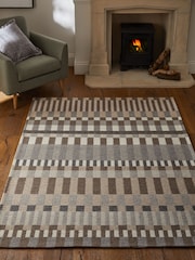 Greige Arden Blocks Rug - Image 1 of 5