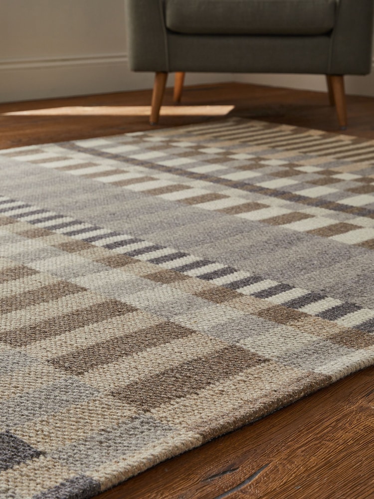 Greige Arden Blocks Rug - Image 2 of 5