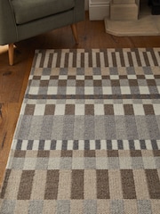Greige Arden Blocks Rug - Image 3 of 5
