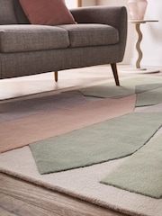 Sage Green Rhea Cut Shapes Rug - Image 2 of 5